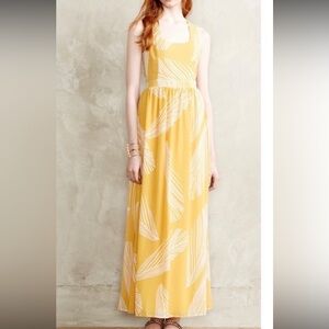 Anthropologie Feather Montreaux Maxi Dress